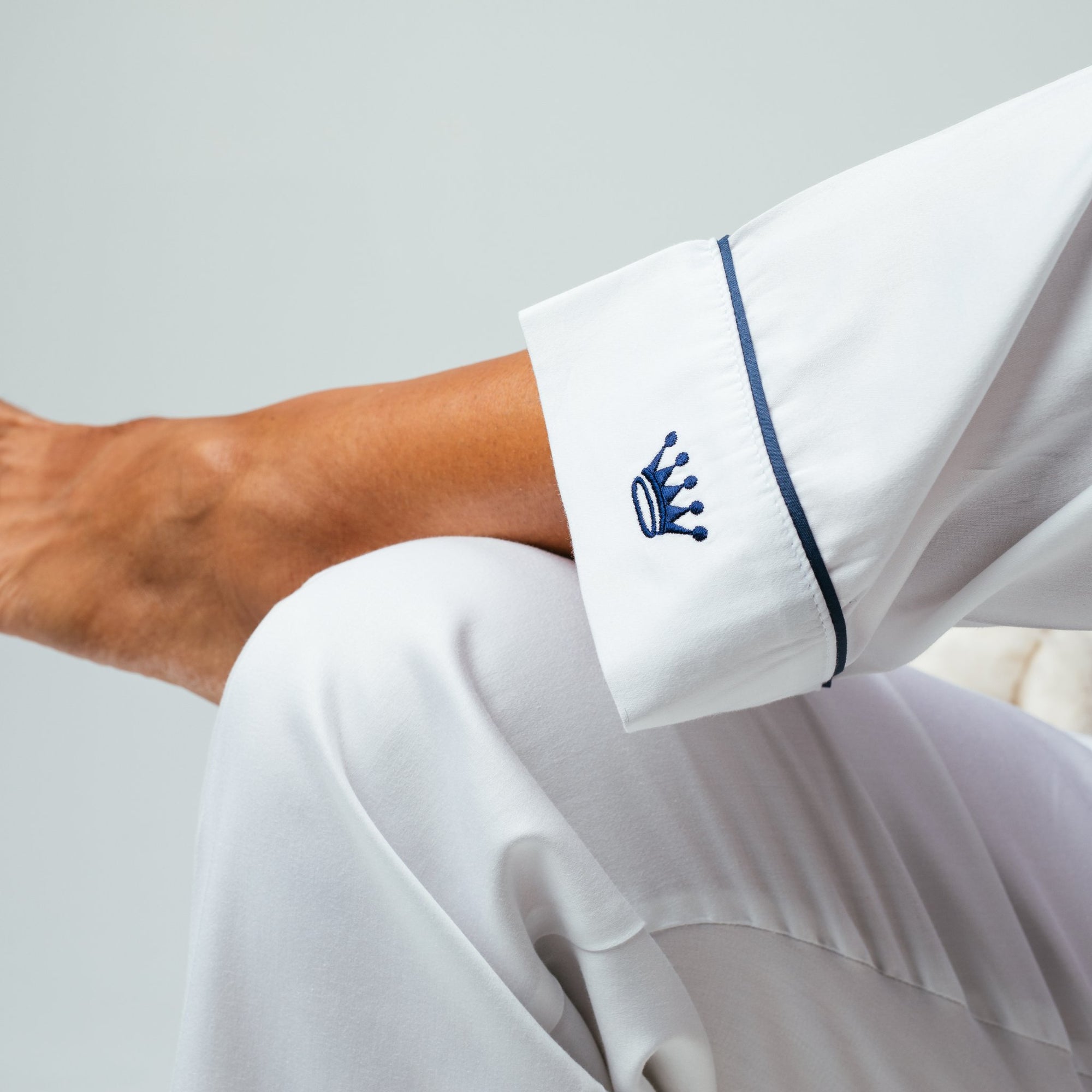 hem of lounge pant showing rh decal