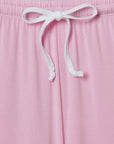 Women's Pink Knit Short Set