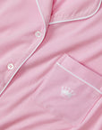 Women's Pink Knit Short Set