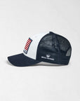 White & Navy Anniversary Trucker Hat