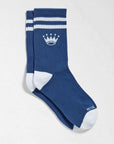 Navy Athletic Crew Sock