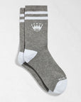 Gray Athletic Crew Sock