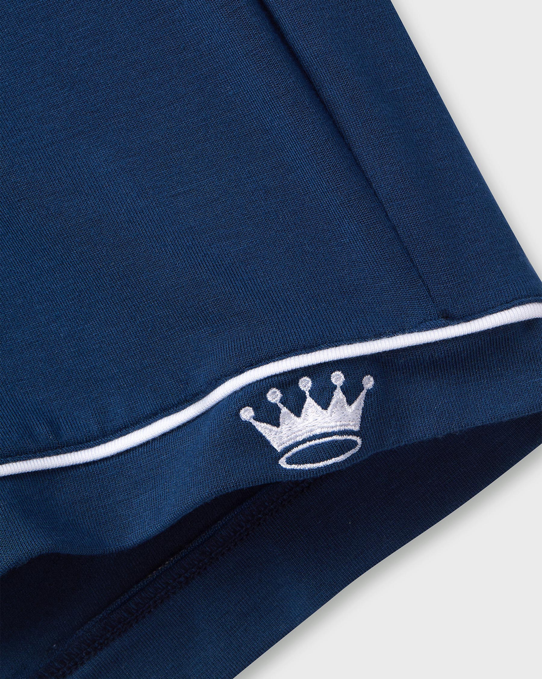 Women's Navy Knit Short Set