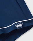 Women's Navy Knit Short Set