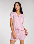 Women's Pink Knit Short Set