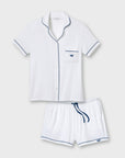 Women's White Knit Short Set